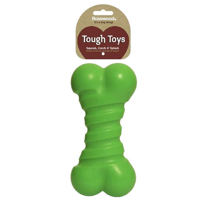 40322-rosewood-18x9x5cm-dog-pet-floating-squeaky-tough-bone-toy