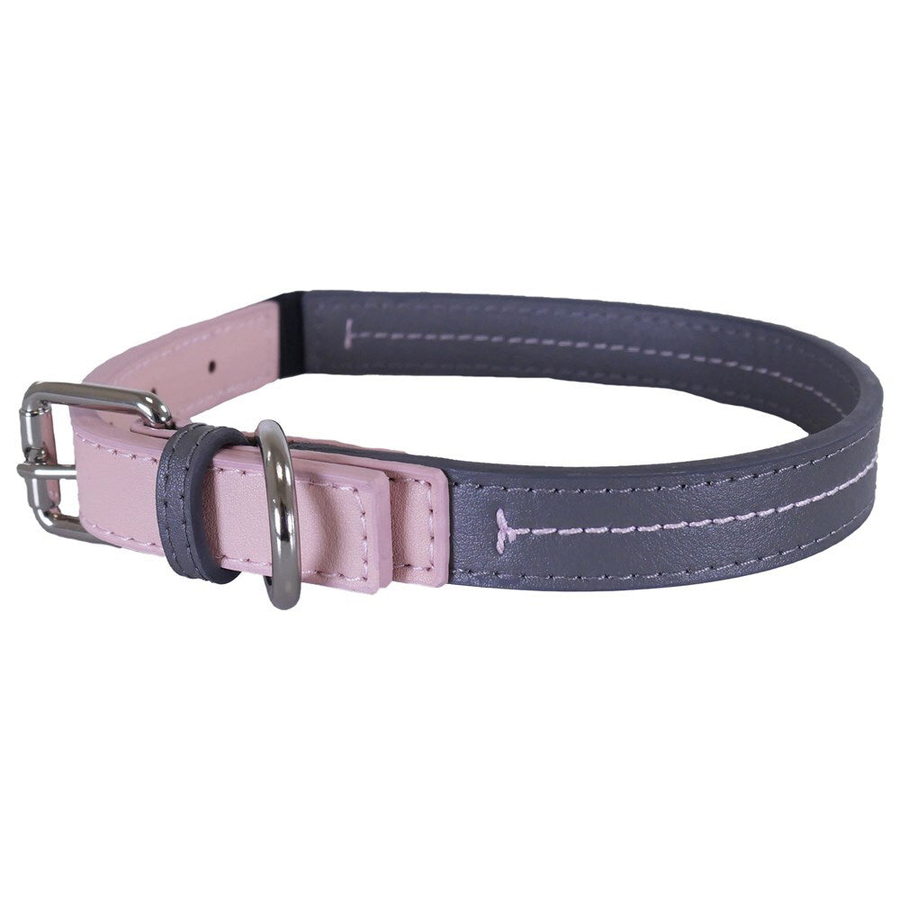 4069-rosewood-adjustable-51cm-leather-pet-dog-collar-neck-choker-m-baby-pink-grey