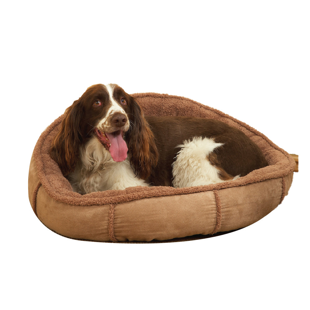 4311-rosewood-68cm-faux-suede-wrap-around-dog-bed-plush-sleeping-cushion-large-tan
