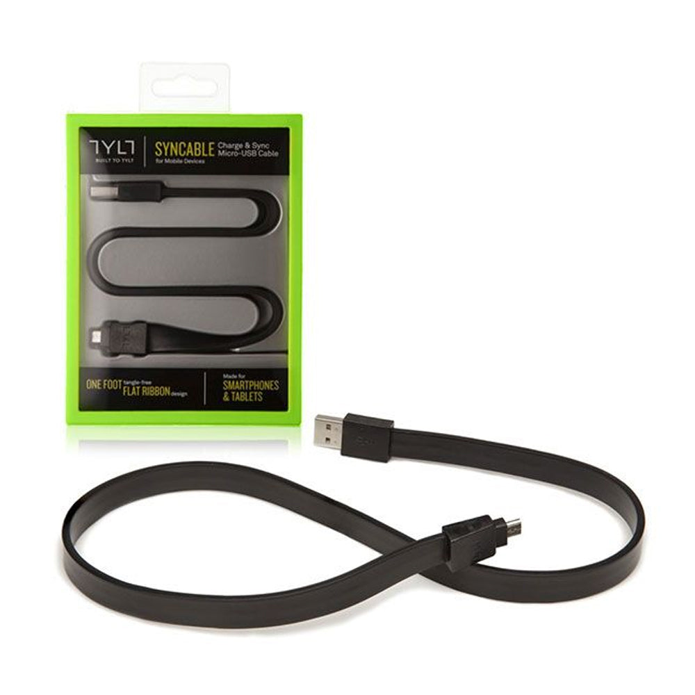 463546-tylt-syncable-30cm-usb-a-to-micro-usb-data-cable-black