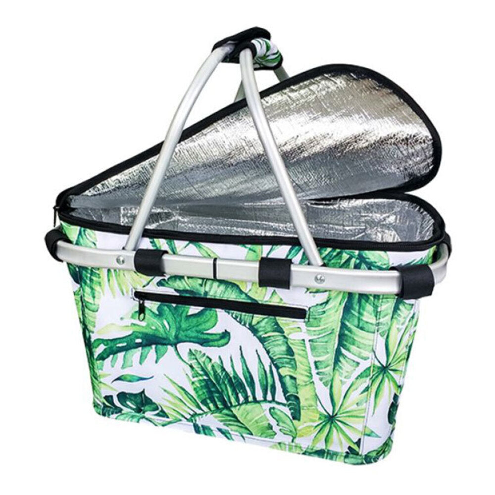 4696jl-sachi-47x28cm-insulated-carry-basket-w-lid-jungle-leaf