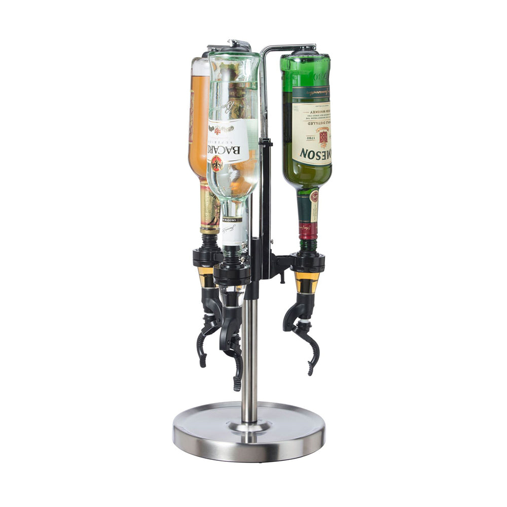 47011-oggi-professional-3-bottle-revolving-28cm-dispenser-barware-storage-silver
