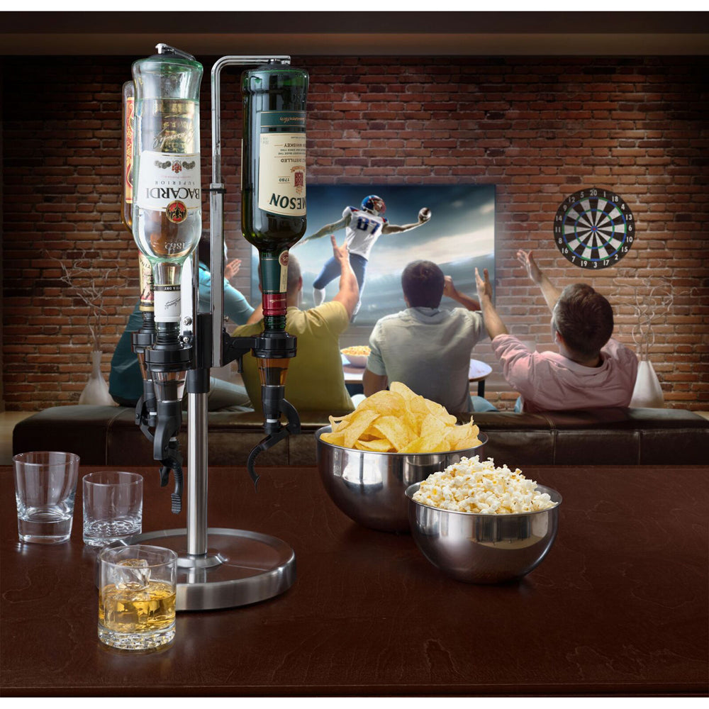 47011-oggi-professional-3-bottle-revolving-28cm-dispenser-barware-storage-silver