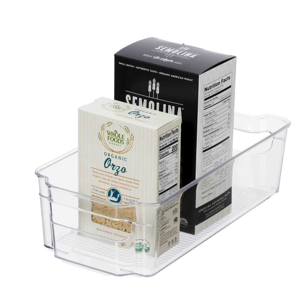 47271-oggi-21cm-stackable-storage-bin-home-food-organiser-w-handles-clear