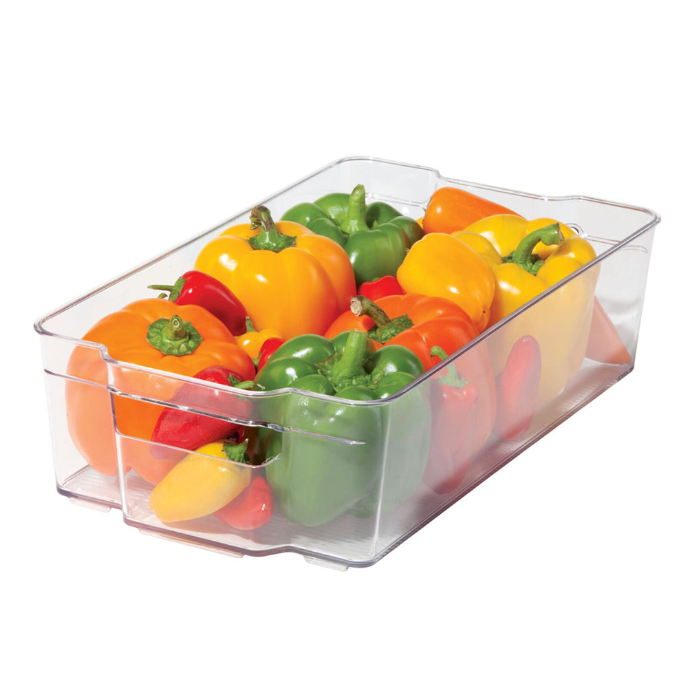 47272-oggi-21cm-stackable-storage-bin-home-food-organiser-w-handles-clear