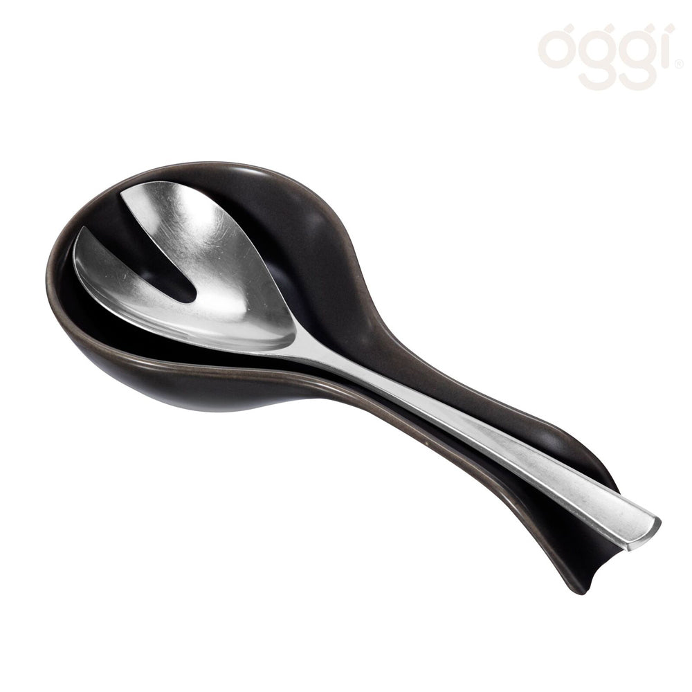 47301-oggi-21-5cm-ceramic-spoon-rest-w-long-handle-cooking-utensil-black