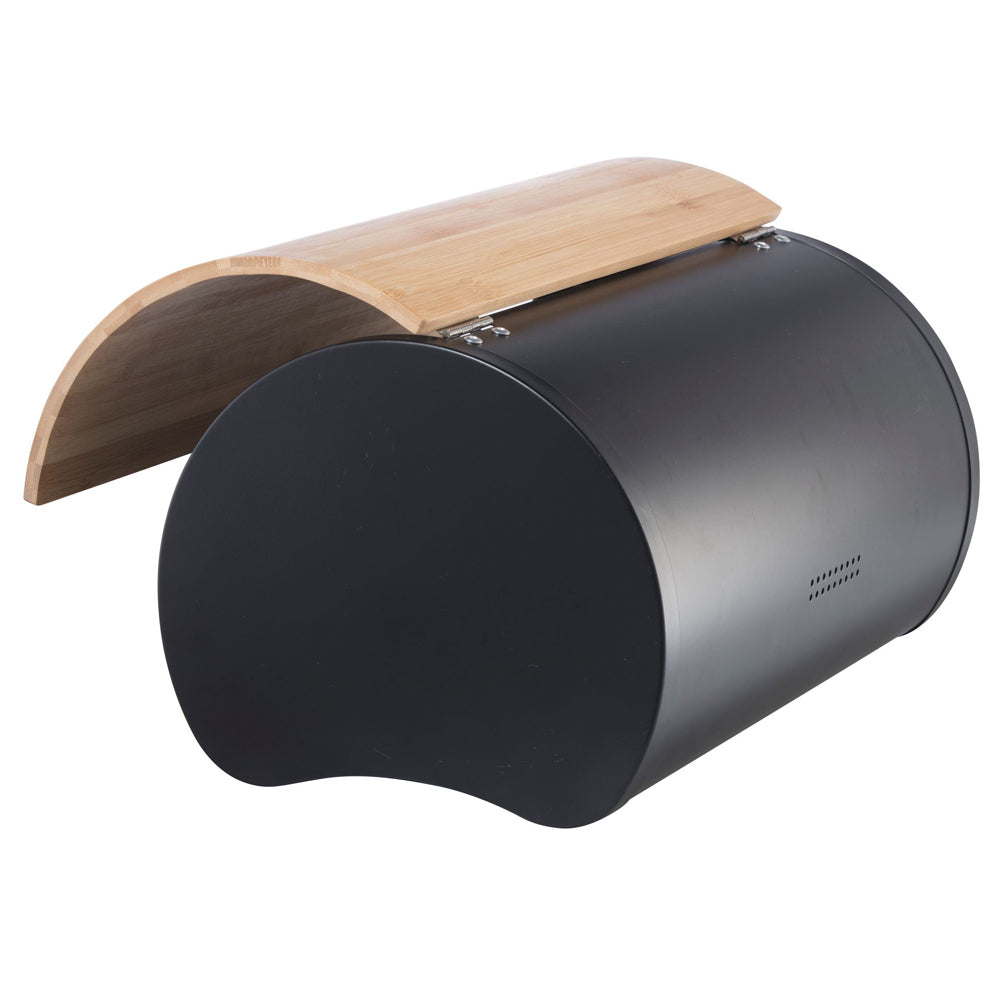 47330-oggi-stainless-seel-bread-bin-box-w-bamboo-lid-black