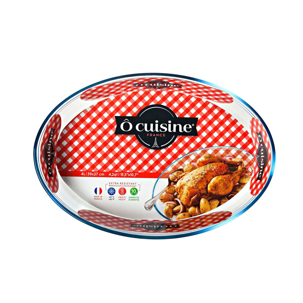 49007-o-cuisine-39cm-4l-oval-glass-roaster-dish-oven-cookware-clear