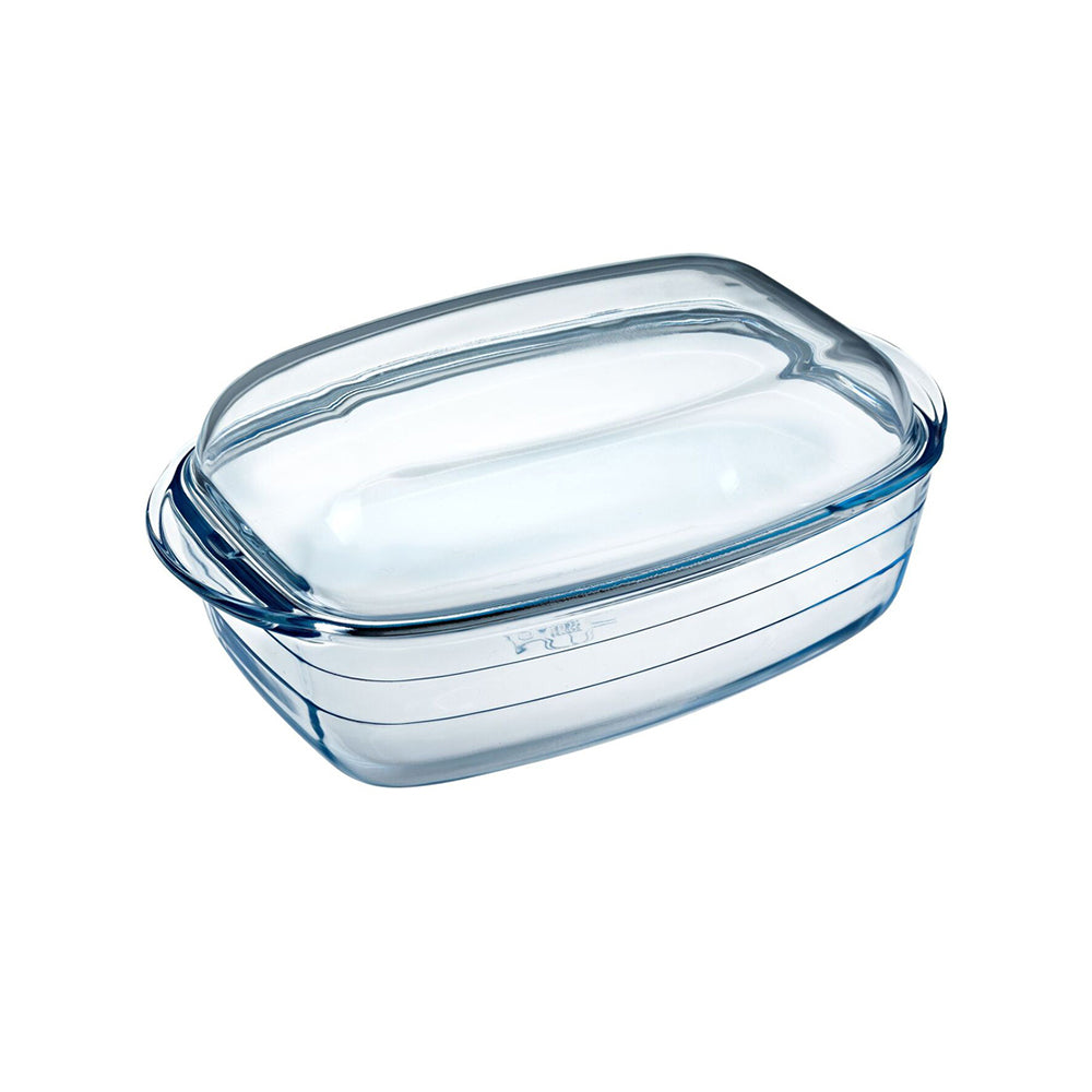 49013-o-cuisine-37cm-6-5l-rectangle-glass-casserole-w-lid-oven-cookware-clear