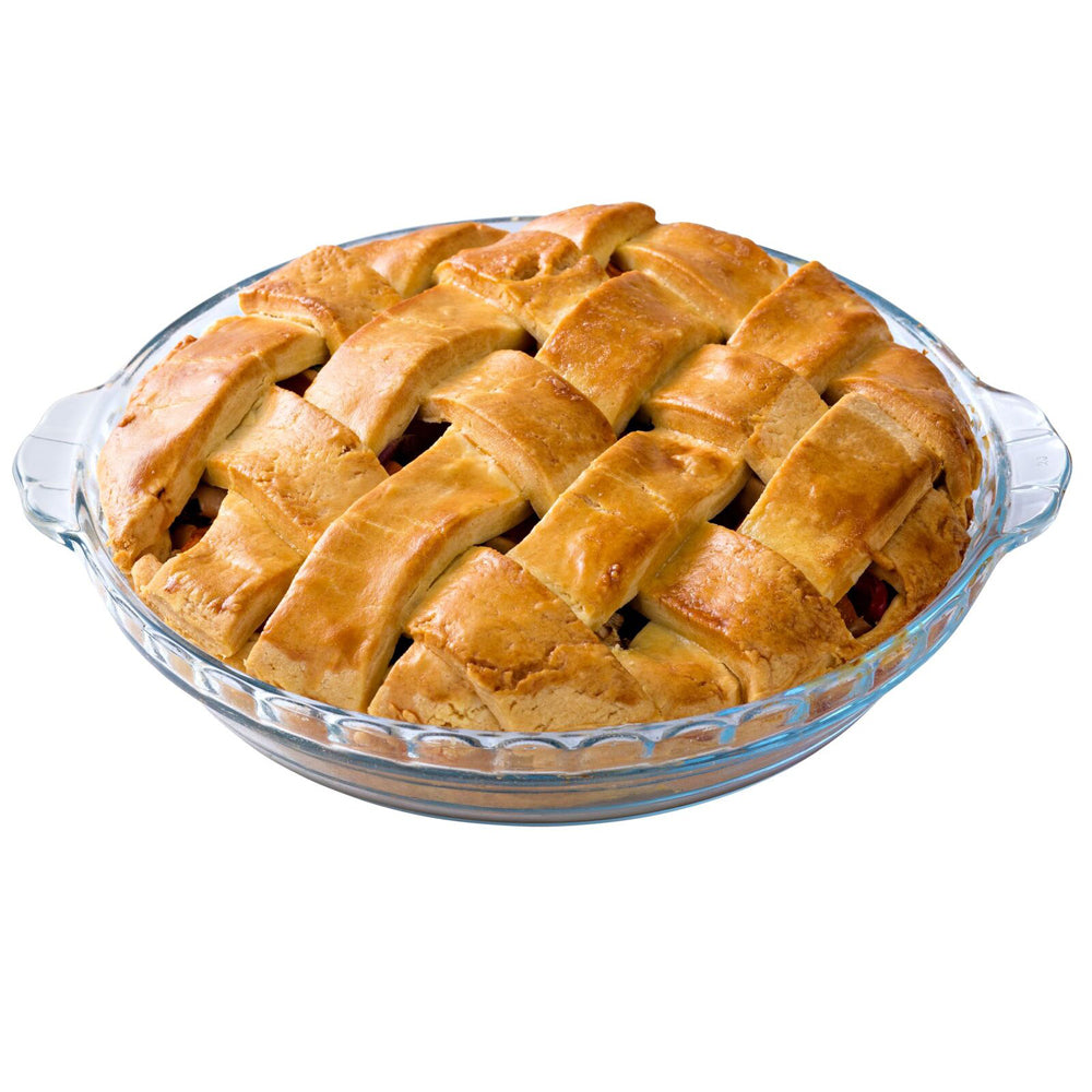 49021-ocuisine-26x23cm-baking-round-glass-pie-dish-w-handle-bakeware-clear