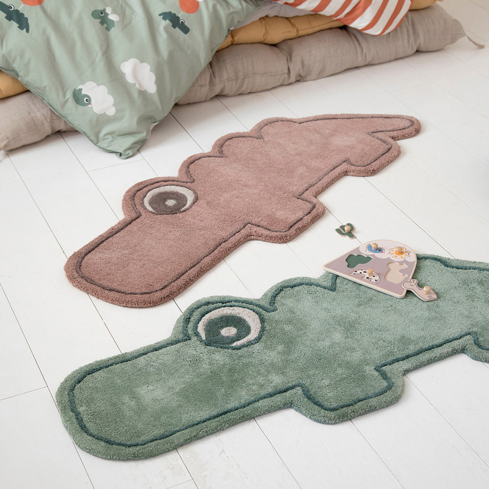 5333843-done-by-deer-46cm-cotton-rug-croco-baby-infant-mat-green
