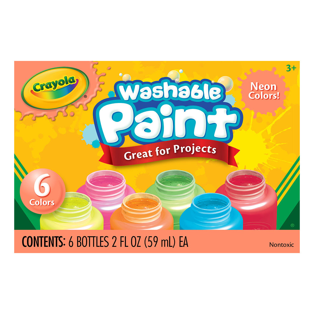 54-2393-6pc-crayola-kids-childrens-creative-washable-paint-neon-36m