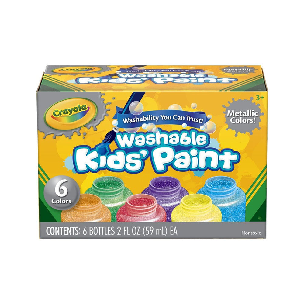 54-5000-6pc-crayola-non-toxic-59ml-washable-colours-paint-for-kids-3-metallic