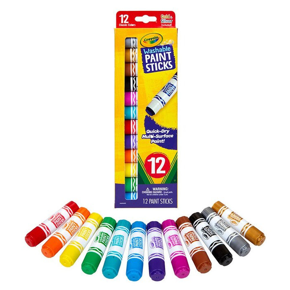 54-6211-12pc-crayola-washable-paint-sticks-kids-children-art-craft-6y