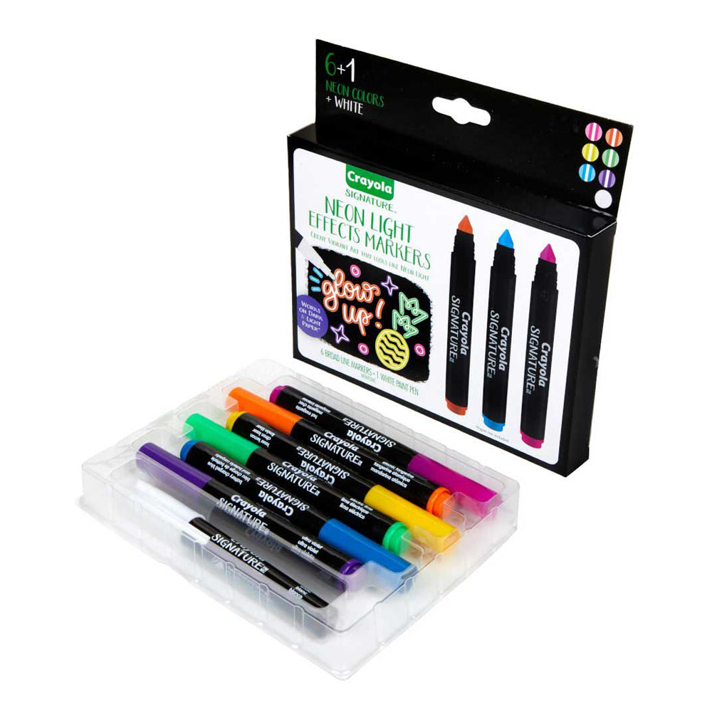 586706-6pc-crayola-signature-neon-light-effects-markers-w-white-paint-pen