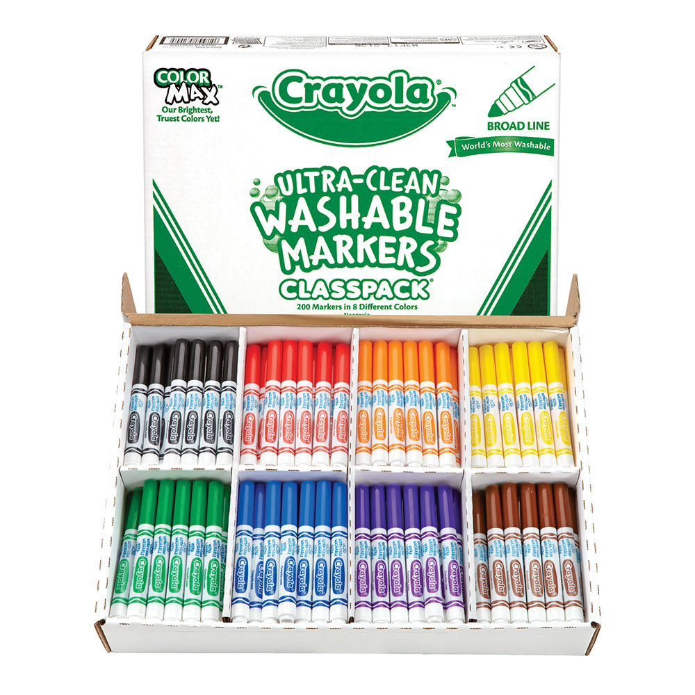 58-8200-200pc-crayola-kids-childrens-creative-marker-classpack-36m