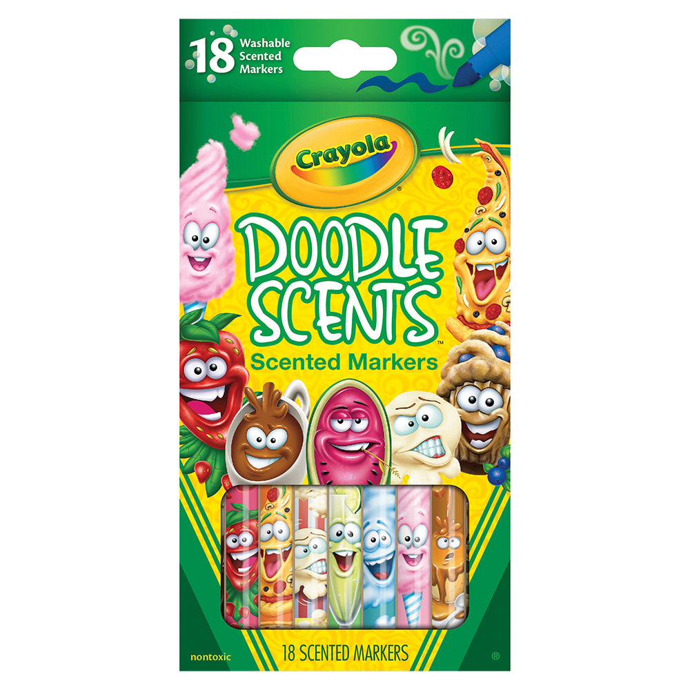 58-8248-18pc-crayola-kids-childrens-creative-doodle-scents-washable-markers-36m