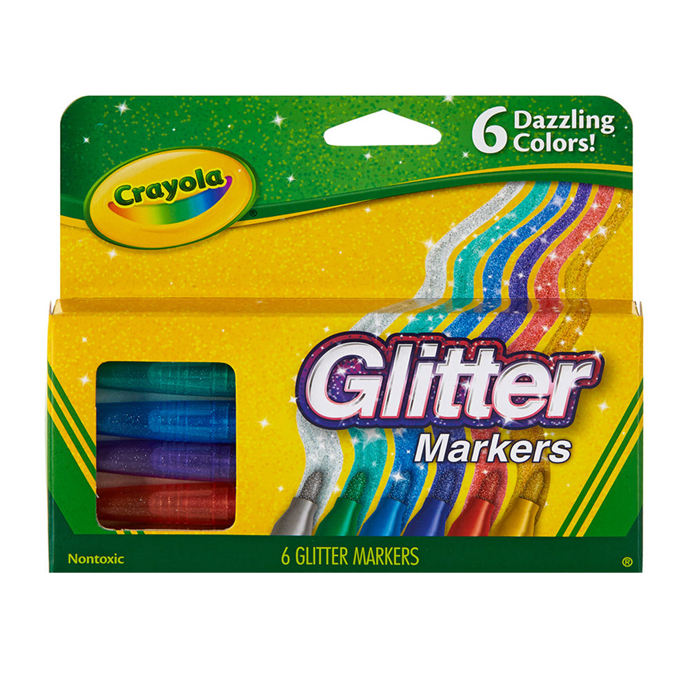 58-8629-6pc-crayola-colouring-glitter-markers-art-craft-drawing-writing