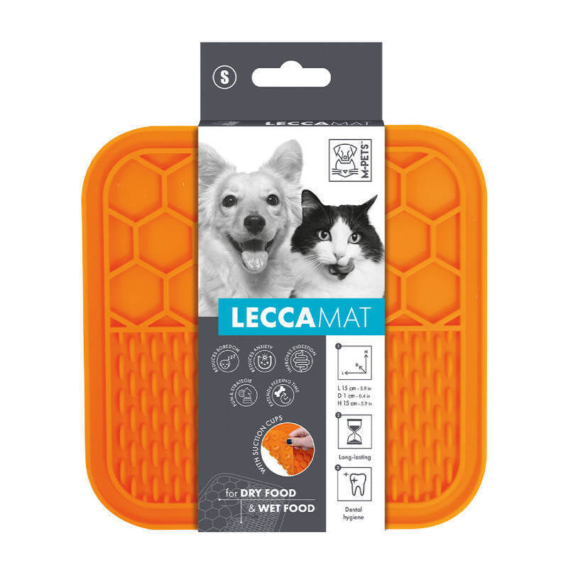60515505-m-pets-lecca-15cm-food-mat-cat-dog-pet-pad-small-orange