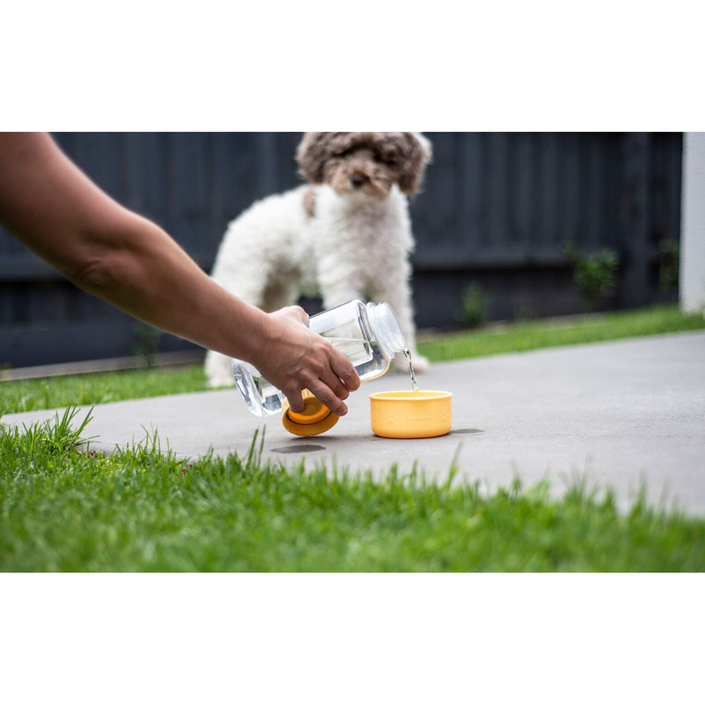 70892-lock-lock-1l-dog-cat-pet-water-bottle-w-handle-silicone-bowl-yellow