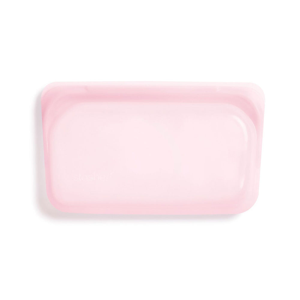 73057-stasher-355ml-19cm-silicone-snack-bag-reusable-food-storage-pink