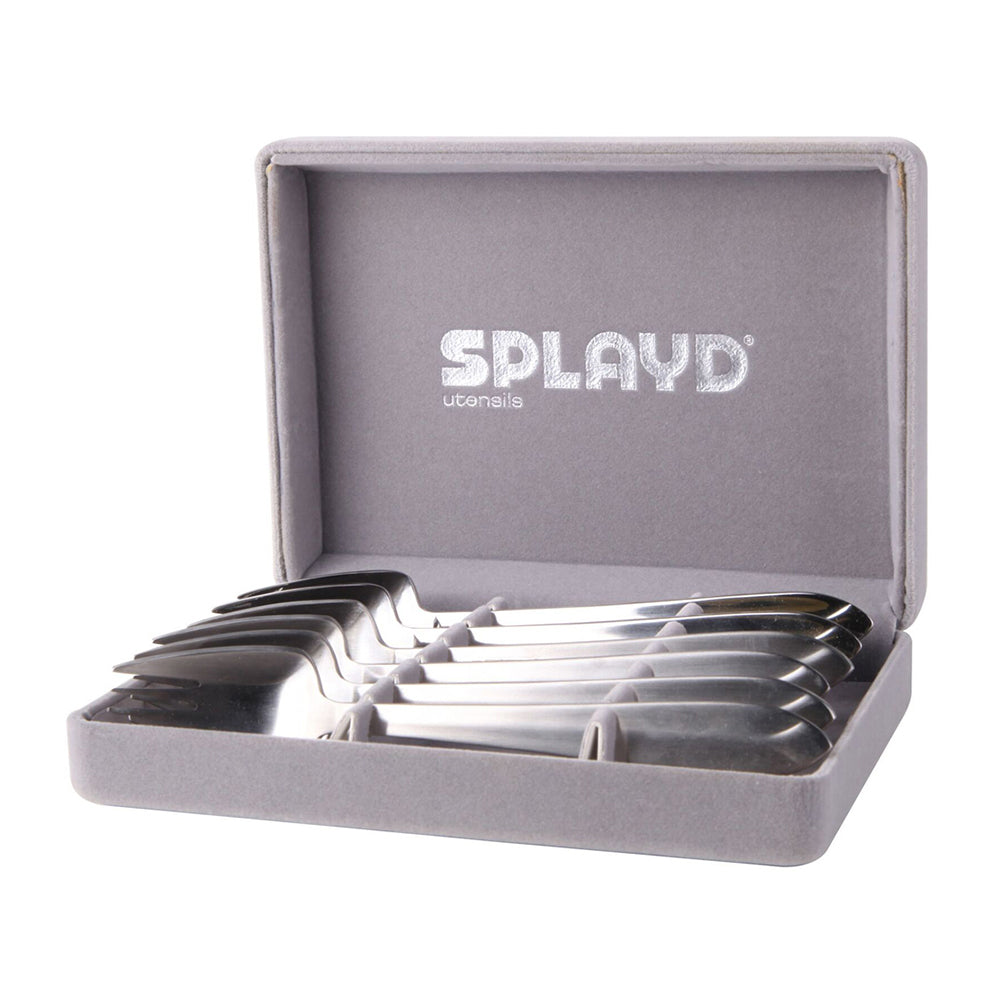 74071-6pc-splayd-luxury-14-5cm-stainless-steel-satin-knife-spork-set-silver