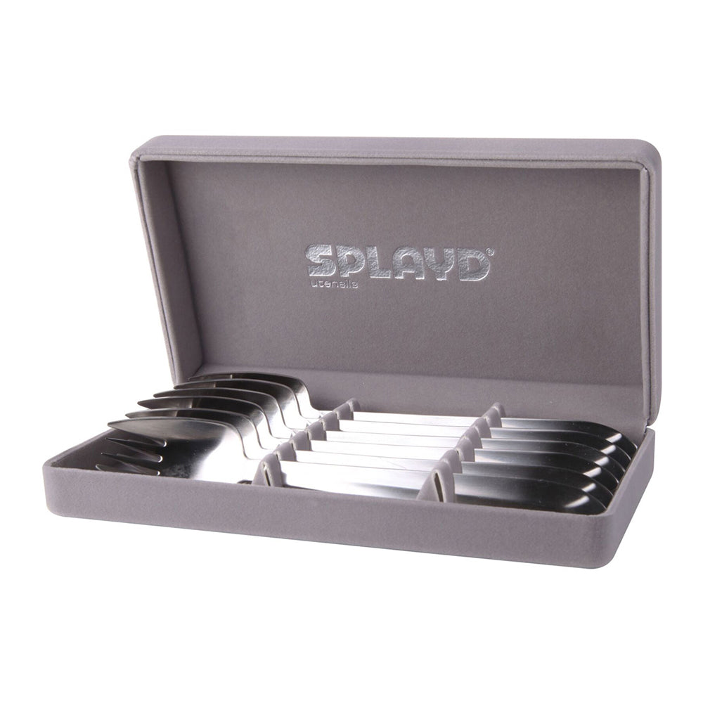 74081-6pc-splayd-luxury-18cm-stainless-steel-satin-knife-spork-set-silver