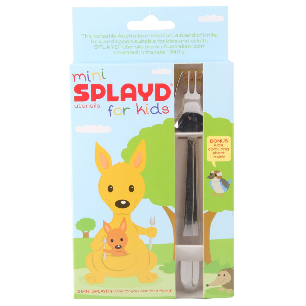 74130-2pc-splayd-kids-14-5cm-stainless-steel-mini-mirror-knife-spork-set-silver