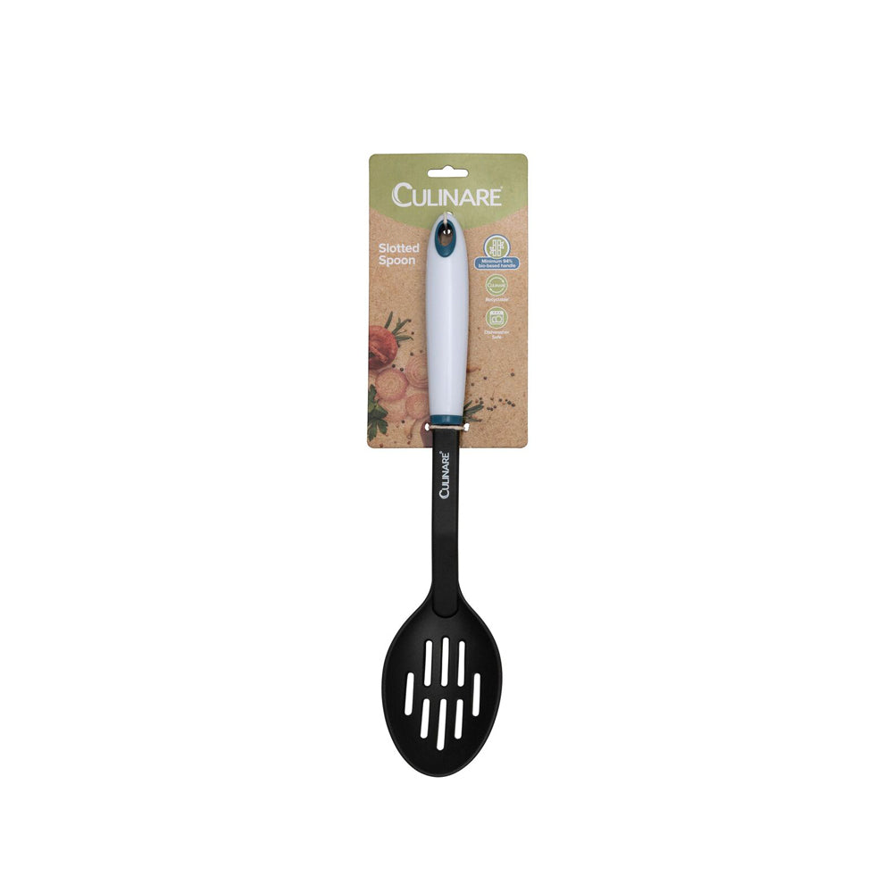 7852-culinare-bio-plastics-32cm-nylon-slotted-spoon-white