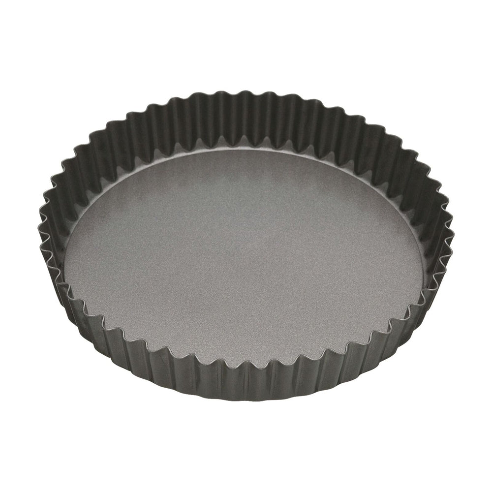 81052-mastercraft-25cm-heavy-loose-base-non-stick-round-flan-quiche-pan-black