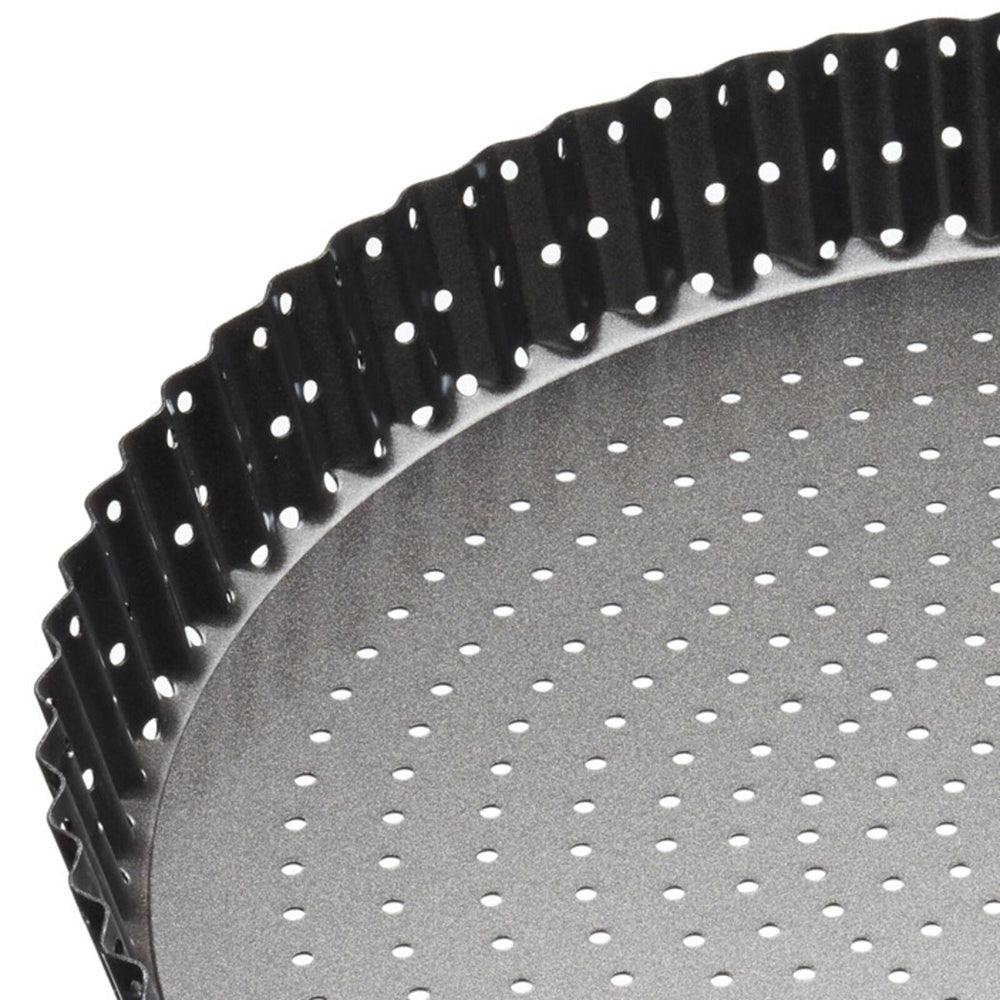 81207-mastercraft-crusty-bake-30cm-loose-base-round-flan-quiche-pan-black