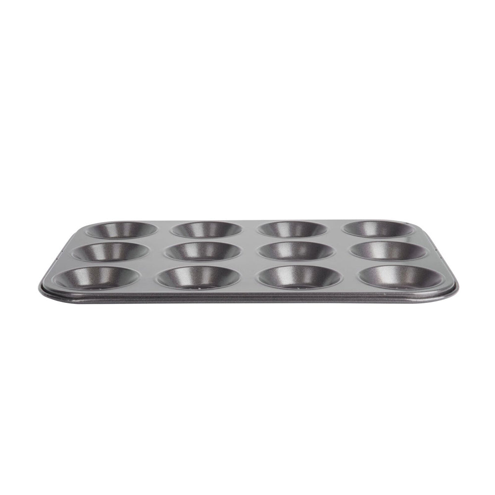81220-mastercraft-32x24cm-crusty-bake-shallow-12-cup-non-stick-baking-pan-black