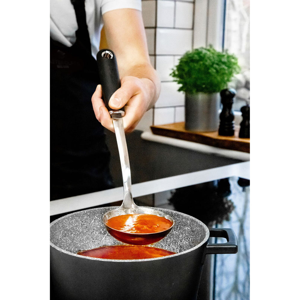 81503-mastercraft-soft-grip-34cm-stainless-steel-soup-ladle-black