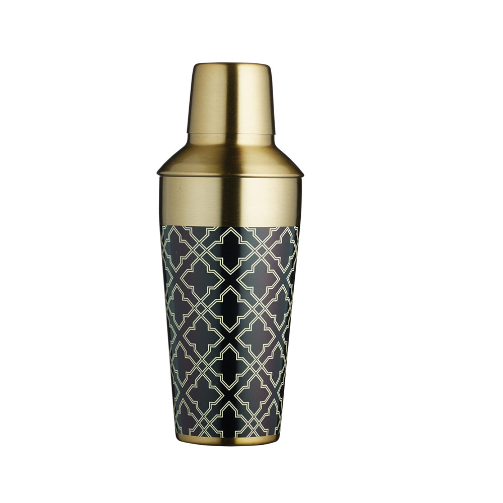 82340-barcraft-art-deco-stainless-steel-650ml-cocktail-shaker-black-gold