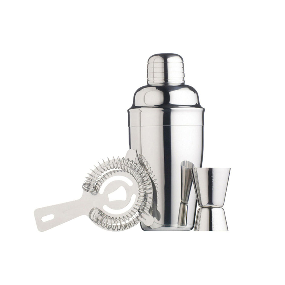 82361-3pc-barcraft-stainless-steel-cocktail-shaker-jigger-strainer-kit-set-silver