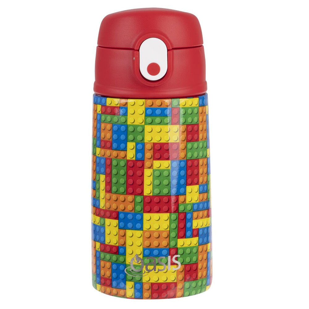 8875-1br-oasis-400ml-stainless-steel-double-wall-insulated-kids-bottle-bricks
