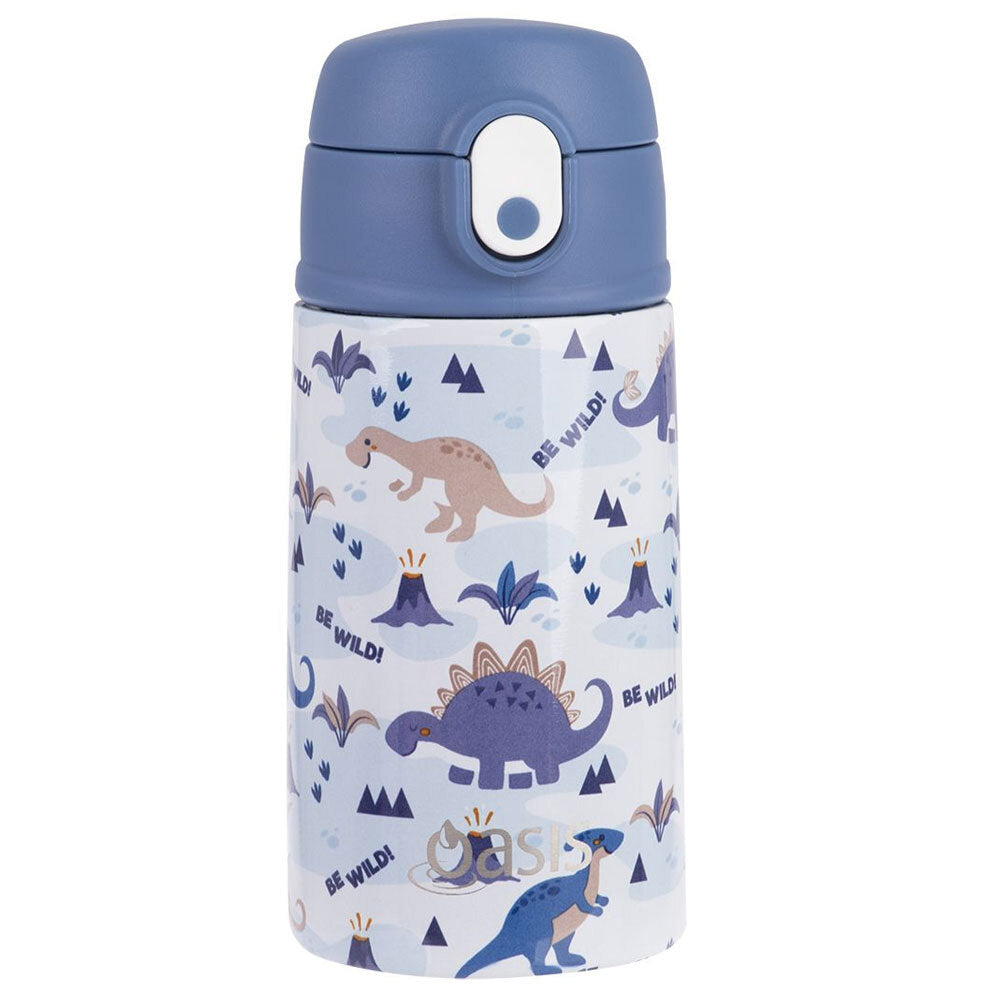 8875-1dsl-oasis-400ml-stainless-steel-double-wall-insulated-kids-bottle-dinosaur-land
