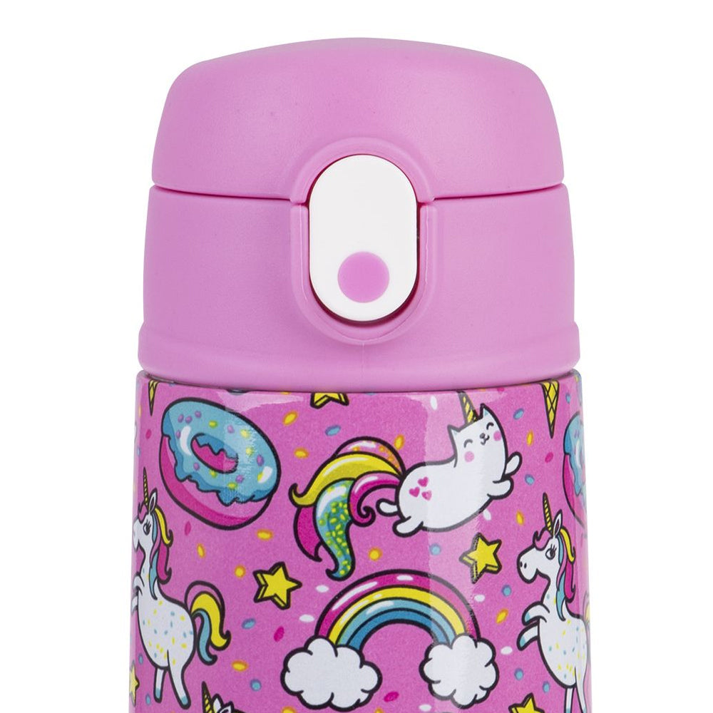 8875-1un-oasis-400ml-stainless-steel-double-wall-insulated-kids-bottle-unicorns