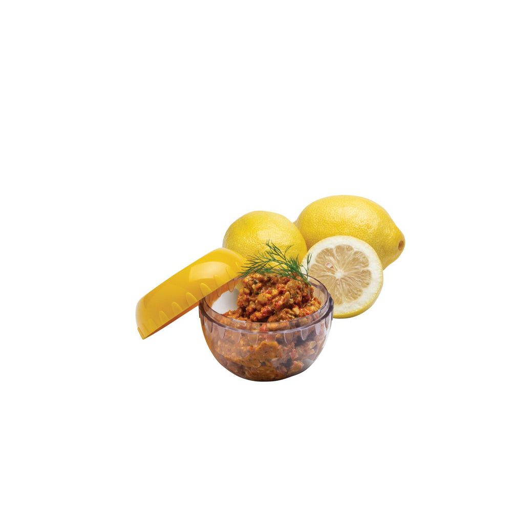 Cuisena 8.5cm Plastic Fresh Citrus Keeper Pod - Yellow