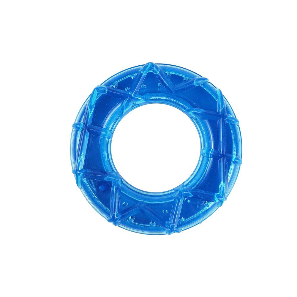 Rosewood Meaty Beef Cooling Ring Pet Dog Refreshing Interactive Play Toy Blue