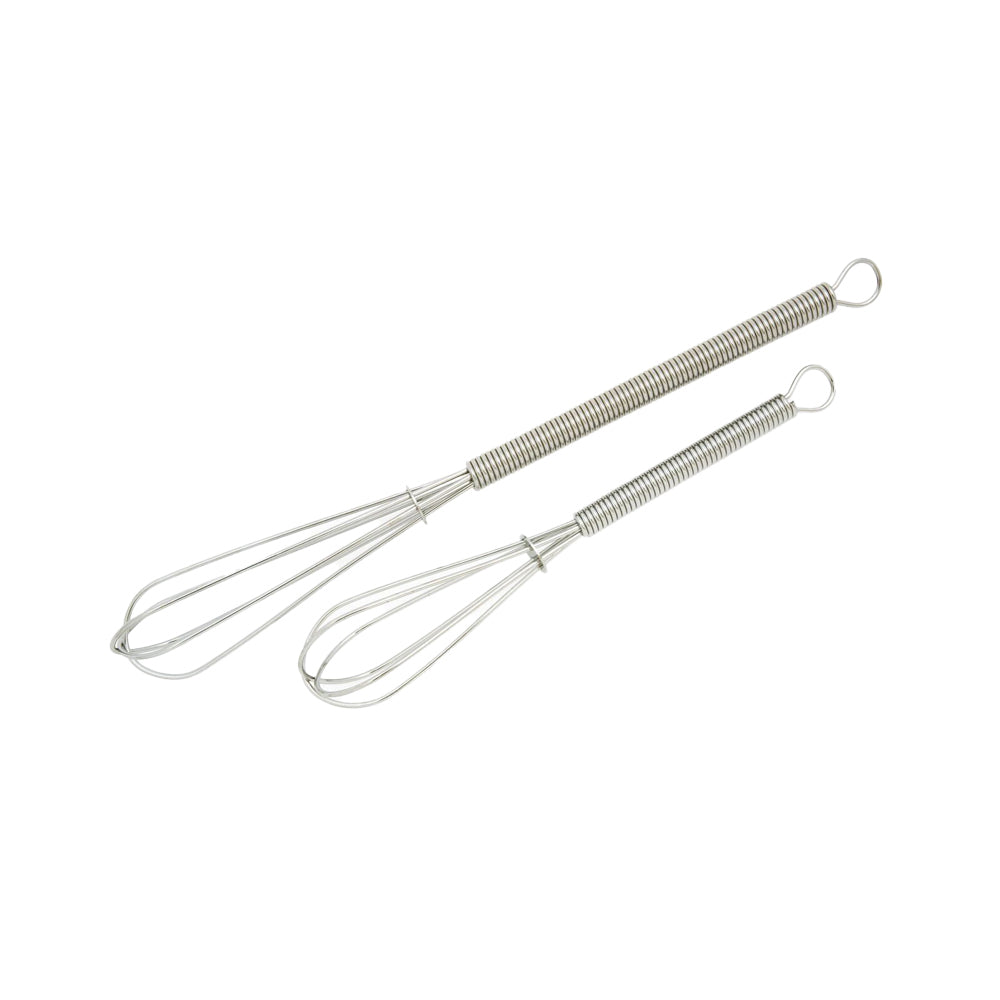2pc Cuisena Handheld Chrome Mini Whisk Set - Silver