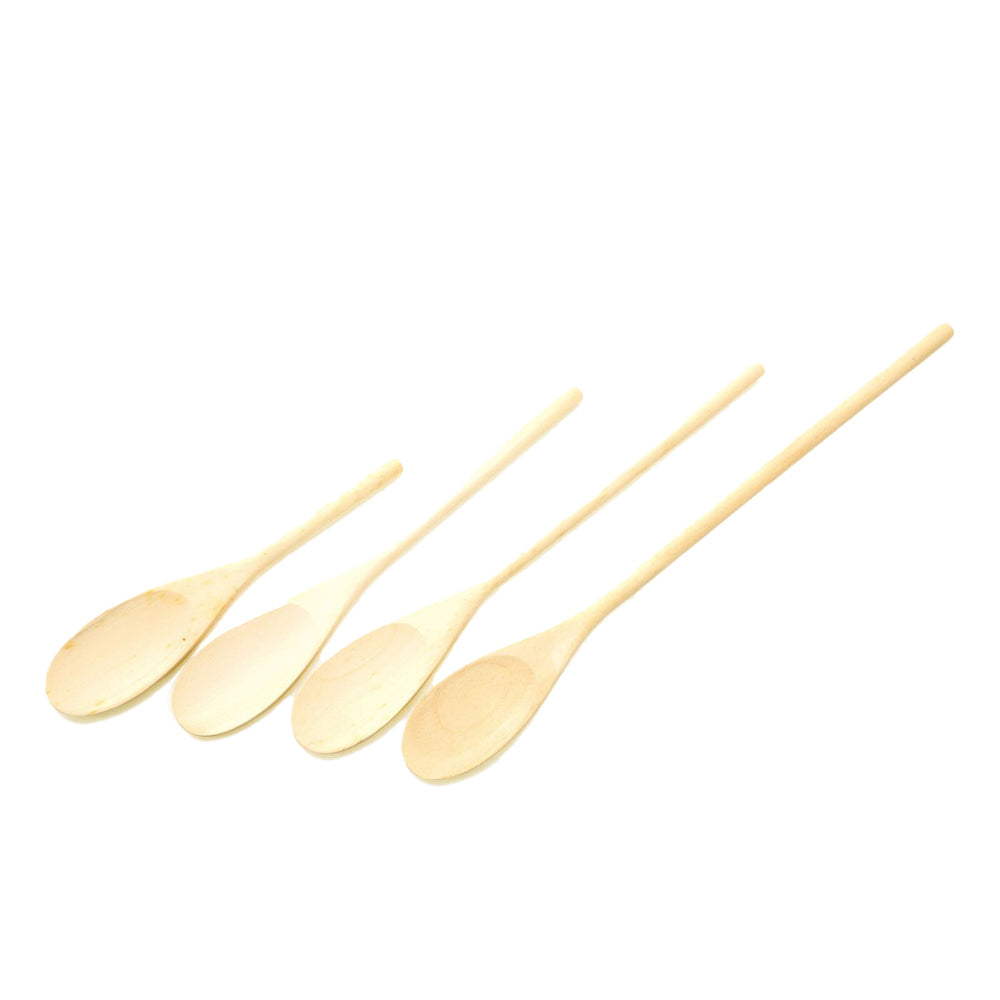 4pc Cuisena Wooden 20.5/25.5/30.5/35.5cm Spoon Set - Cream