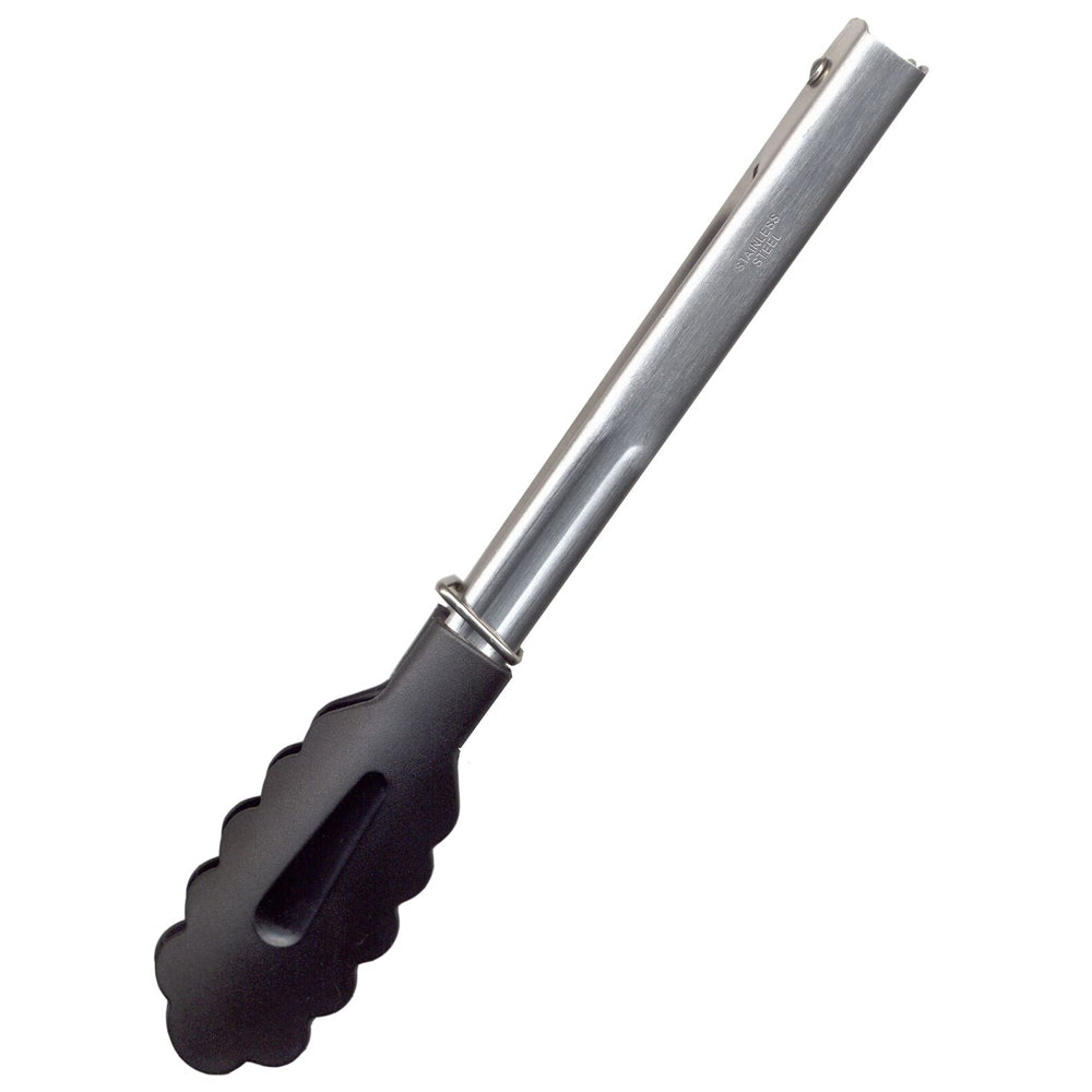 Cuisena 24cm Stainless Steel Tongs w/ Nylon Head - Black