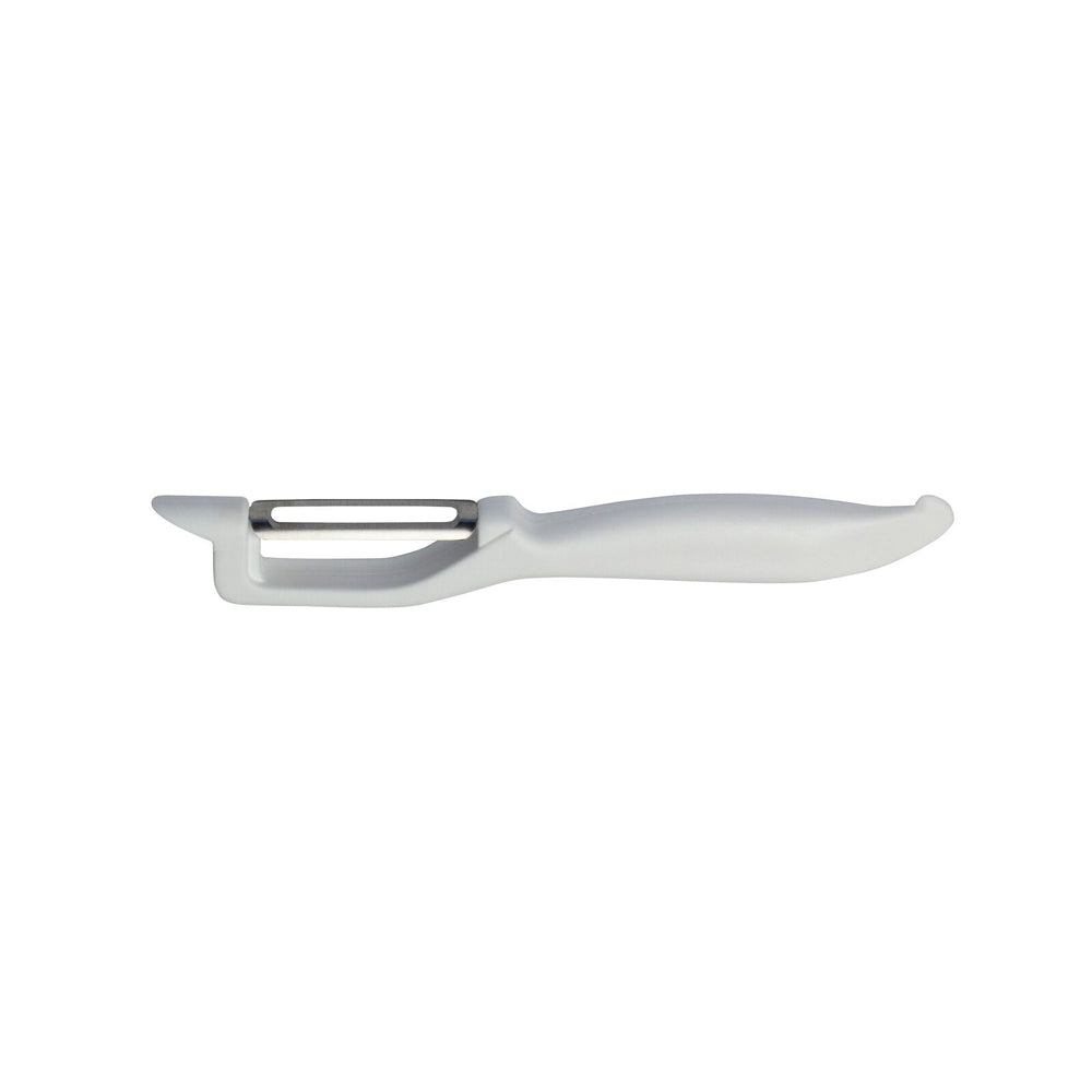Cuisena Plastic/Stainless Steel Comfort Swivel Peeler - White