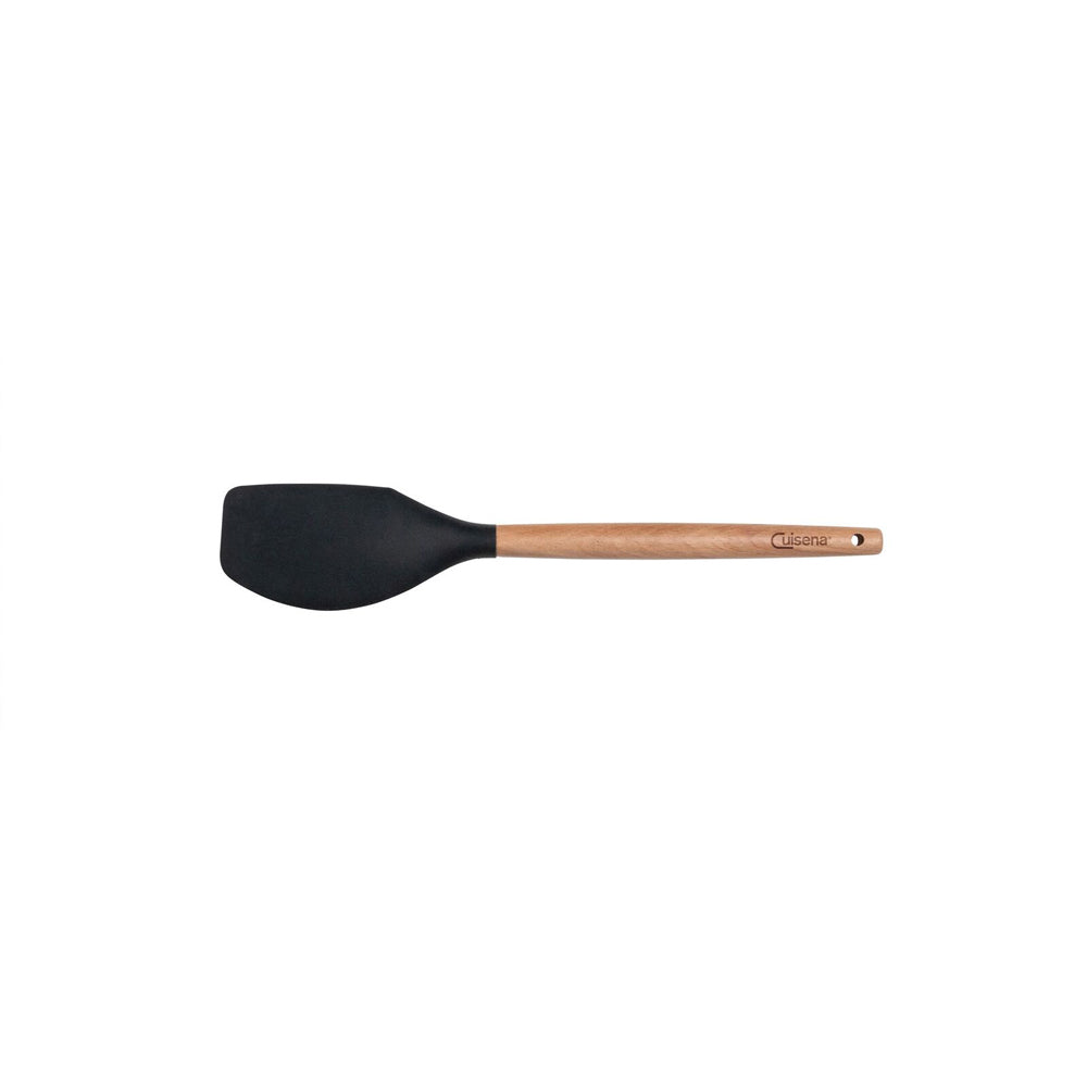 Cuisena Beech Wood 32cm Silicone Spatula Cooking Utensil - Black