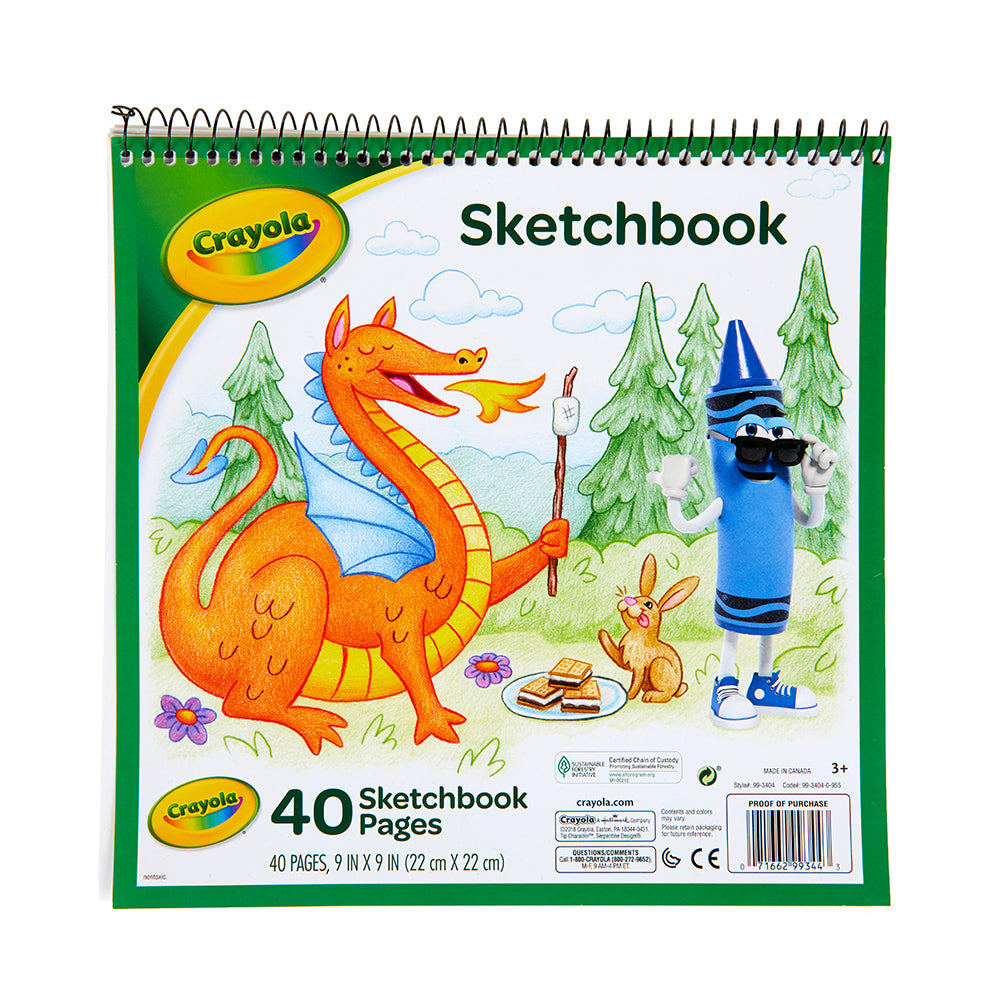 Crayola 40 Page Kids/Childrens Creative Blank Page Sketchbook 36m+