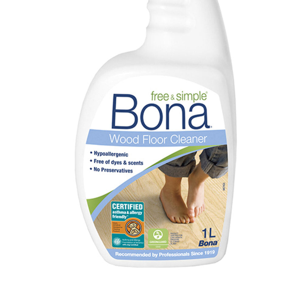 Bona 1L Hypoallergenic Wood Floor Cleaner Spray Bottle