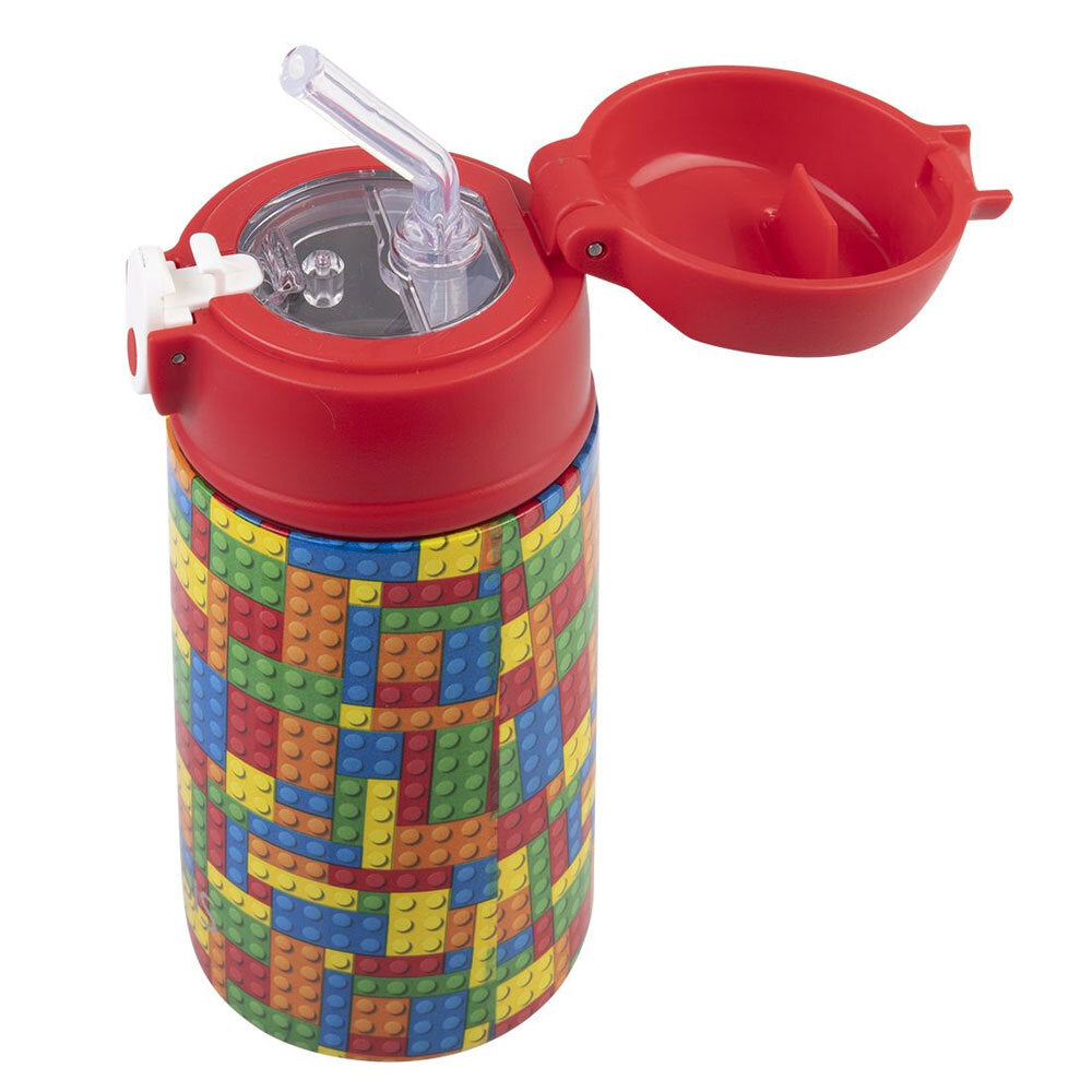 8875-1br-oasis-400ml-stainless-steel-double-wall-insulated-kids-bottle-bricks