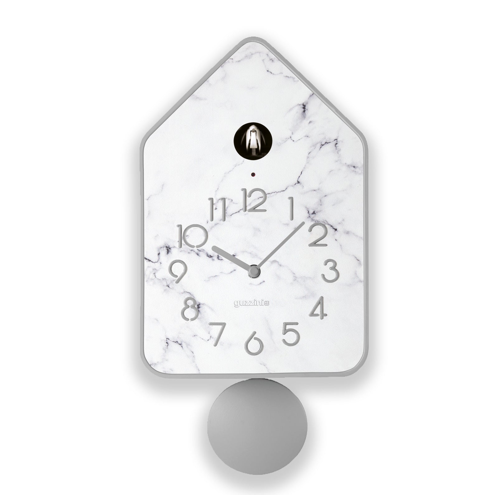 168607177-guzzini-home-qq-up-37cm-wall-table-top-clock-w-pendulum-grey