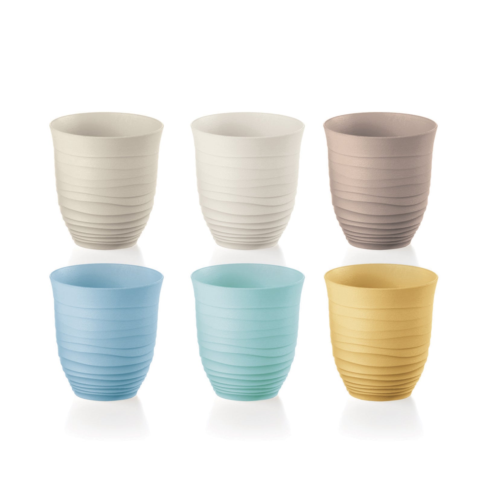 17950352-6pc-guzzini-earth-tierra-9-5cm-350ml-stackable-low-plastic-tumblers